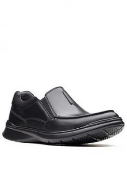 Image of Clarks Cotrell Free Shoe Wide Fit, Black Leather, Size 11, Men