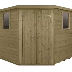 Image of Forest 8X8 Pent Pressure Treated Tongue & Groove Shed With Floor