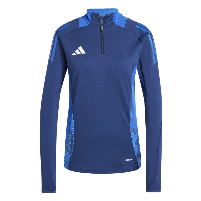 Image of adidas Womens Tiro24 Quarter Zip Fleece Navy Blue female 6 (XXS)