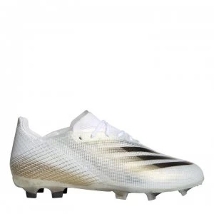 Image of adidas X Ghosted.1 Childrens FG Football Boots - White/MetGold
