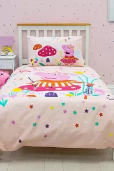 Image of Peppa Fairy Duvet Cover Pillowcase Quilt Single Fairy Magic Childrens Bedding Set