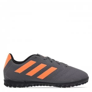 Image of adidas Goletto Junior Astro Turf Trainers - Grey/SolOrange