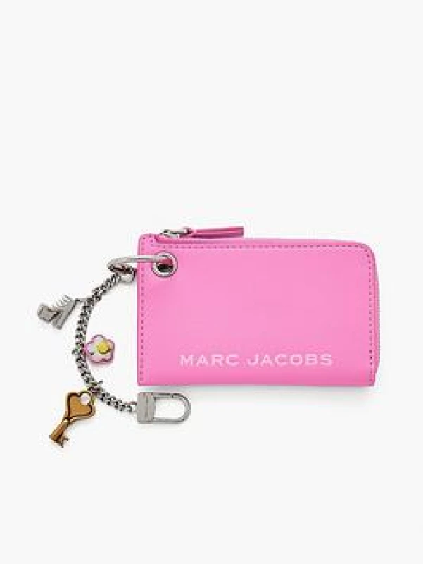 Image of Marc Jacobs Womens Chrome Coin Purse Bow Pink female One Size
