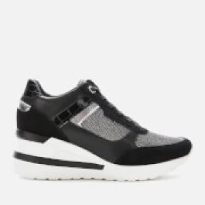 Image of Dune Womens Elouera Wedged Trainers - Black - UK 7