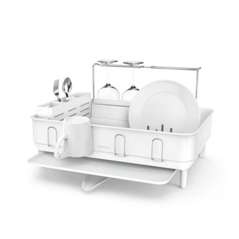 Image of simplehuman Steel Frame Swivel Spout Dishrack
