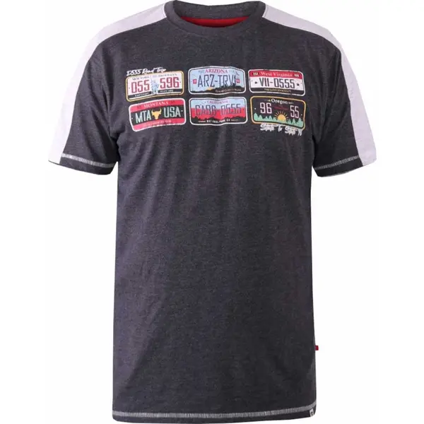 Image of D555 by Duke Duke Mens Big Size - Soho - American Number Plate Cotton