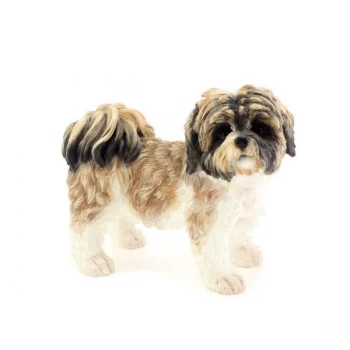 Image of Brown & White Shihtzu Figurine By Lesser & Pavey