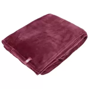 Image of Belledorm Heat Holders Luxury Fleece Blanket Cherry One