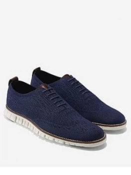 Image of Cole Haan Zero Stitch Lace Up Shoe, Navy, Size 9, Men