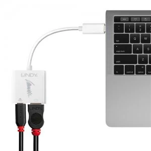 Image of Lindy 43196 USB 3.1 Type-C USB 3.1 Type C/HDMI White cable interface/gender adapter