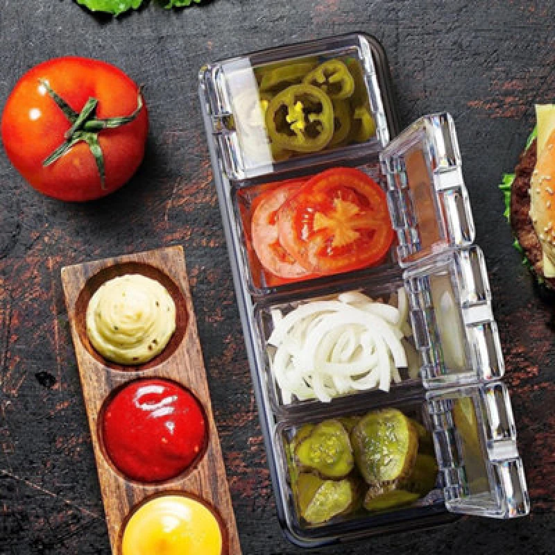 Image of Final Touch 5 Piece Garnish Bar Caddy Clear Clear unisex