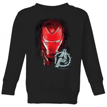 Image of Avengers Endgame Iron Man Brushed Kids Sweatshirt - Black - 7-8 Years