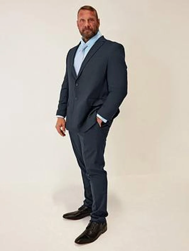 Image of BadRhino BadRhino Men Plain Suit Trousers in Dark Navy Size: 36X-Large Dark Navy 36XL Male 5063110606864