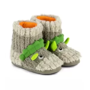Image of totes Dinosaur Kid's Tall Slipper Boots Green