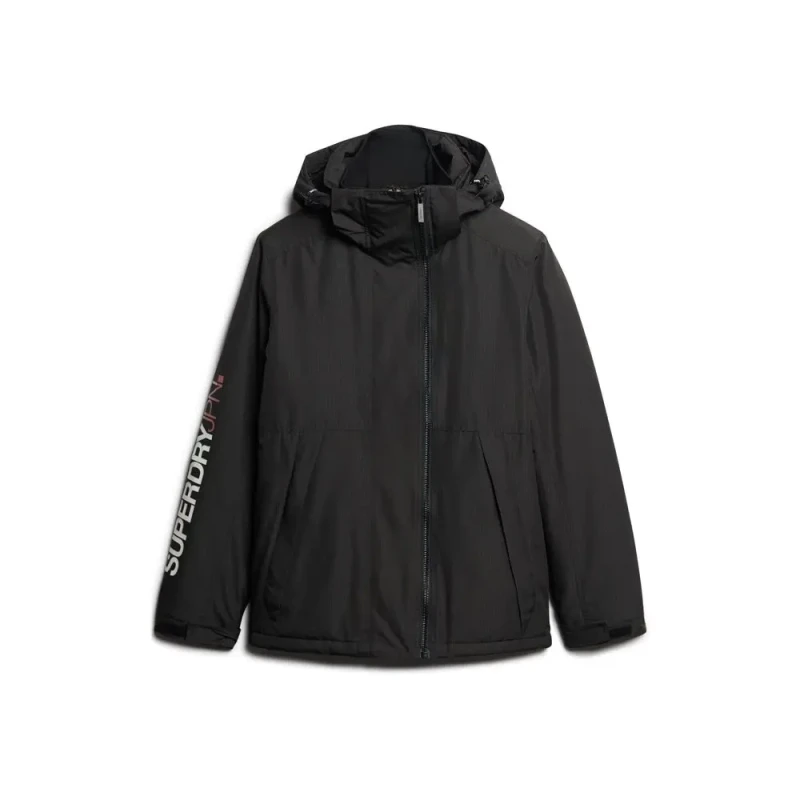 Image of Superdry Hooded windbreaker Superdry Yachter Noir Male M