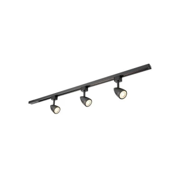 Image of Saxby Bullett - LED 3 Light Track Light Kit Matt Black Plastic
