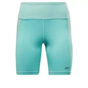 Image of Reebok Les Mills Ribbed Short Leggings Womens - Semi Classic Teal