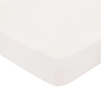 Image of Bedeck of Belfast Finelinens 1000TC Plain Dye Fitted Sheet - CHALK