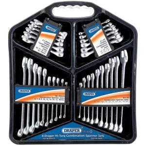 Image of Draper Four Hi-Torq Combination Spanner Sets (32 Piece)