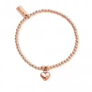Image of ChloBo Rose Gold Cute Charm Puffed Heart Bracelet RBCC065