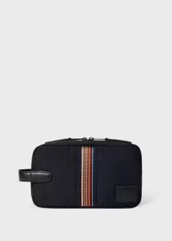 Image of Paul Smith Navy 'Signature Stripe' Wash Bag