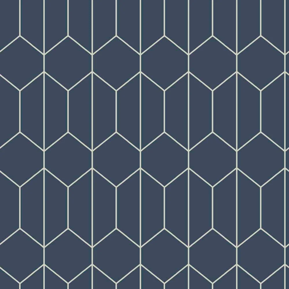 Image of Arthouse Linear Geo Navy Wallpaper