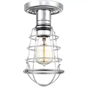 Image of Elstead Quoizel Mixon Semi Flush Ceiling Light Polished Chrome