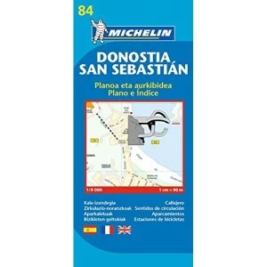 Image of San Sebastian - Michelin City Plan 84 Same? Different? 2008 Sheet map