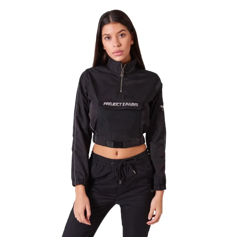 Image of Project X Paris Womens windbreaker jacket Project X Paris piping reflect Noir Female XL