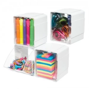 Image of 4 Piece Single Tilt Bin White