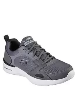 Image of Skechers Skech-air Dynamight Memory Foam Lace Up Trainer, Charcoal, Size 7, Men