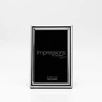 Image of 4" x 6" - Silver Plated Photo Frame with Bevelled Edge