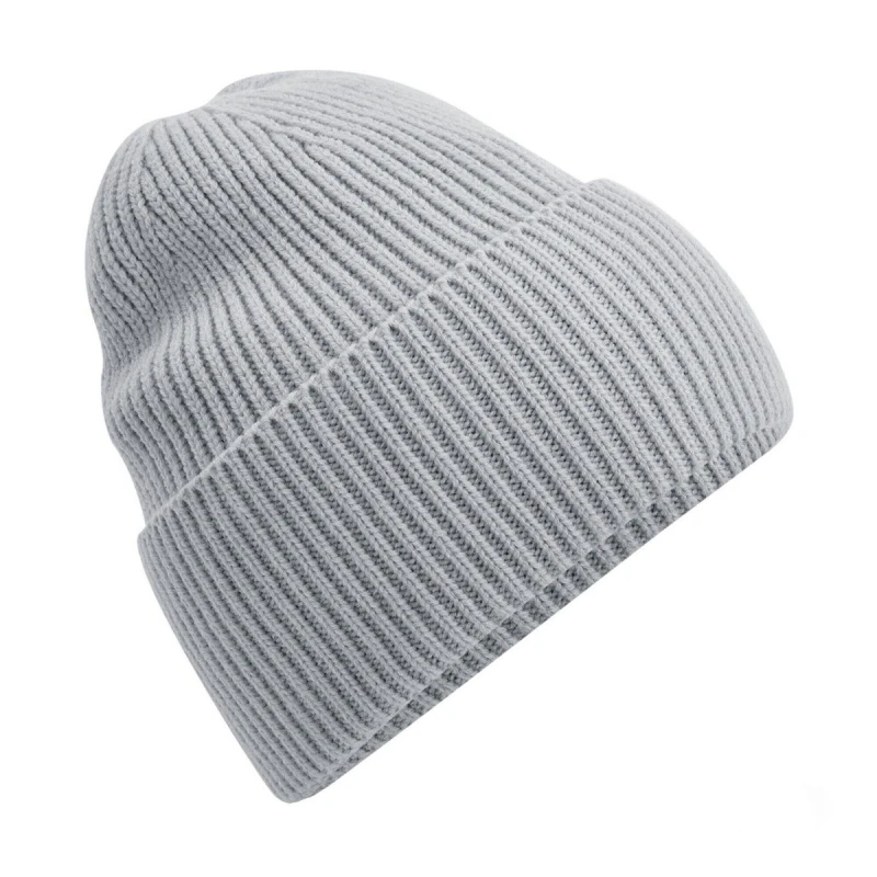 Image of Beechfield Beechfield Men Cuffed Oversized Beanie in Light Grey Light Grey One Size Male 5063238184633