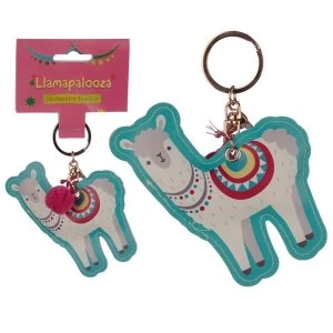 Image of Leatherette Llama Keyring