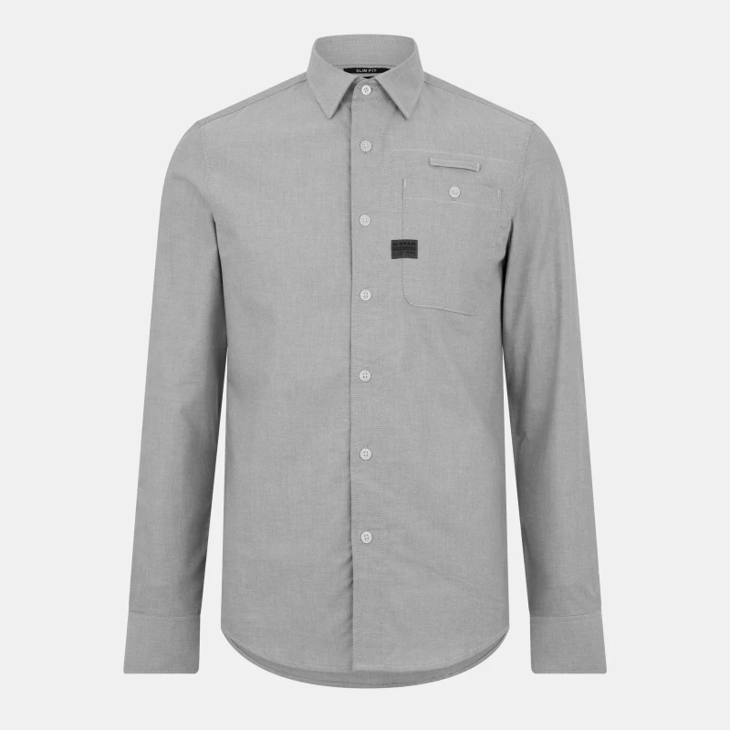Image of G Star Bristum 2.0 Slim Shirt Gry/White male Small
