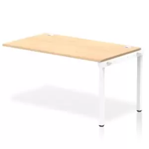 Image of Impulse Bench Single Row Ext Kit 1400 White Frame Office Bench Desk Maple