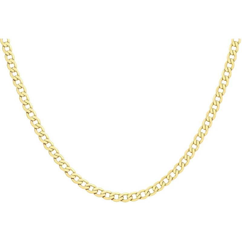 Image of Be You 9ct Gold Large Curb Chain Gold female 20inch