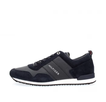Image of TOMMY HILFIGER Sneakers Men Blue Pelle - Leather