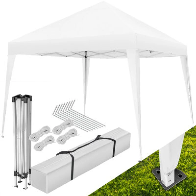 Image of Tectake Gazebo Linosa - 3 X 3 M, Foldable, Water-Resistant, Uv Protection 300 X 300 X 255cm - White