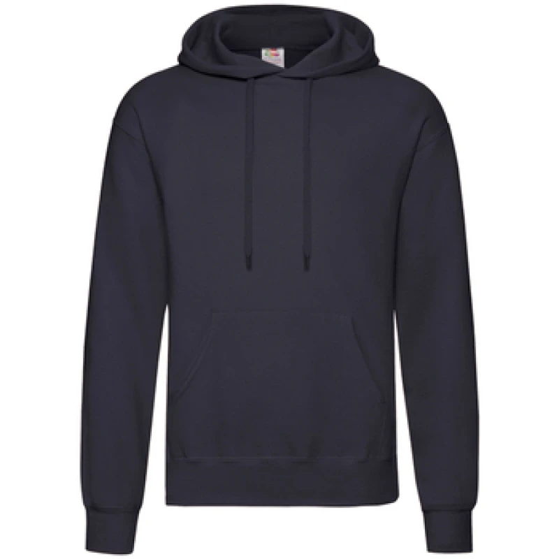 Image of Fruit Of The Loom Fruit of the Loom Men Polycotton Lightweight Hoodie in Mid Navy Size: 2X-large Mid Navy XXL Male 5063652799802