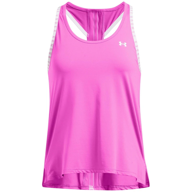 Image of Under Armour Womens Knockout Activewear Tank Top L- Bust 38.5 - 40.5' Vivid Magenta 1351596-572-L