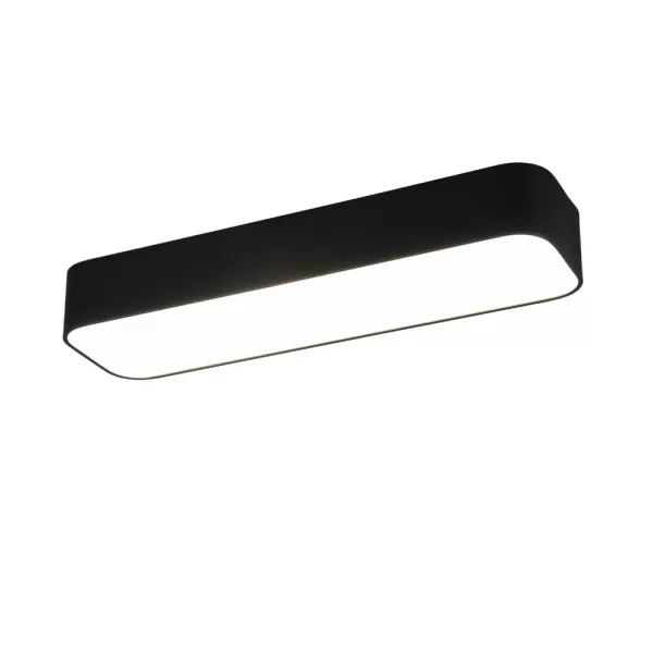 Image of Asterion Modern 50cm LED Semi Flush Light Black Matt 2700-6500K Remote control
