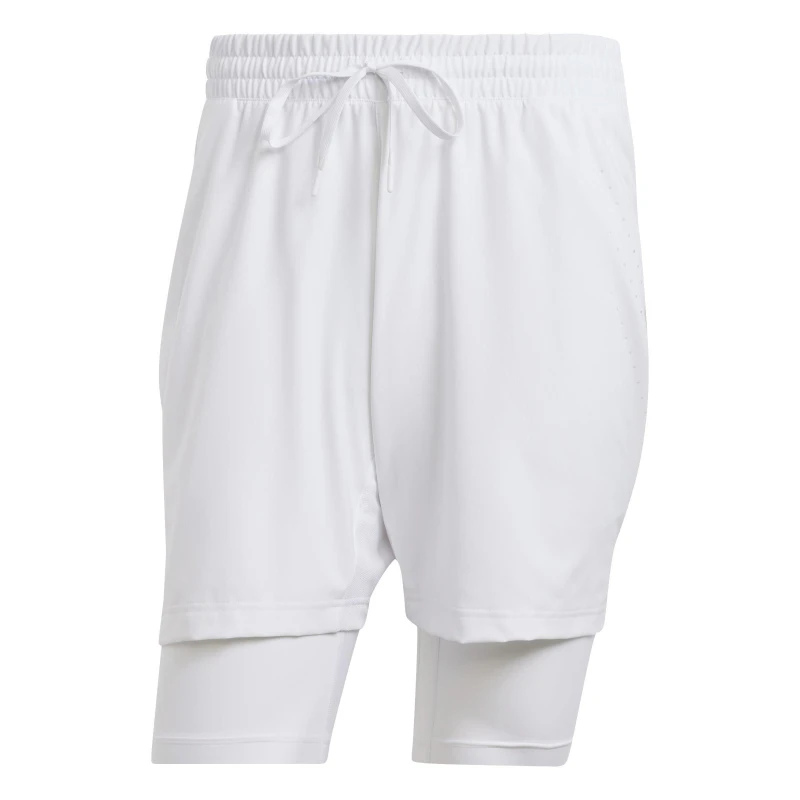 Image of adidas Tennis Pro AEROREADY Shorts and Inner Shorts Set Mens - White White S