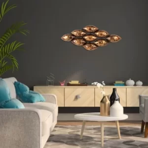 Image of Incandescence Multicolor Decorative Metal Wall Accessory