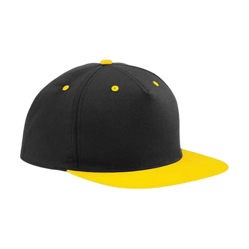 Image of Beechfield Womens Contrast 5 Panel Snapback Cap in Yellow Yellow Female One Size