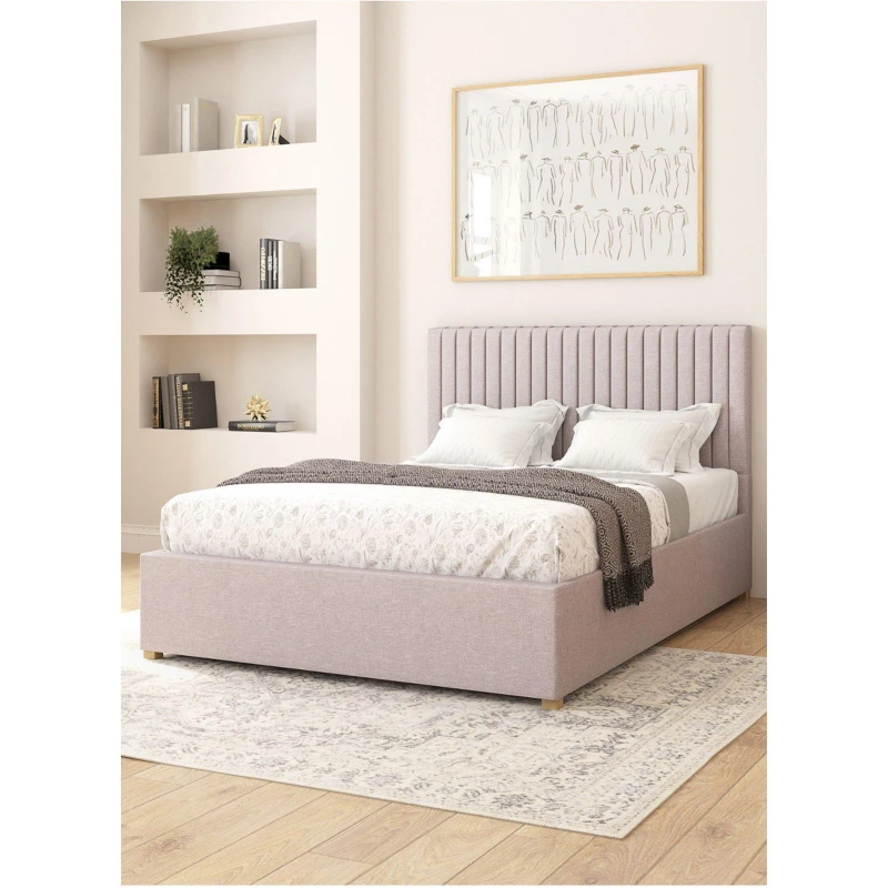 Image of Electronic Aspire Double Linen Adjustable Bed with Mattress - Grey