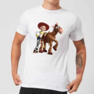 Image of Toy Story 4 Jessie And Bullseye Mens T-Shirt - White - S