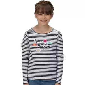 Image of Regatta Girls Clarabee Coolweave Cotton Long Sleeve Top 9-10 Years- Chest 27-29', (69-73cm)
