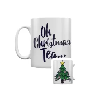 Image of Grindstore Oh Christmas Tea Mug (One Size) (White/Navy)
