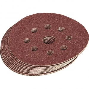 Image of Draper Hook and Loop Sanding Discs 125mm 125mm Assorted Pack of 10